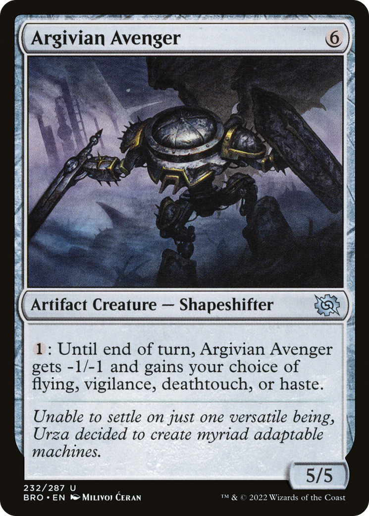 Argivian Avenger (BRO-232) [The Brothers' War] Foil MTG Single Wizards of the Coast