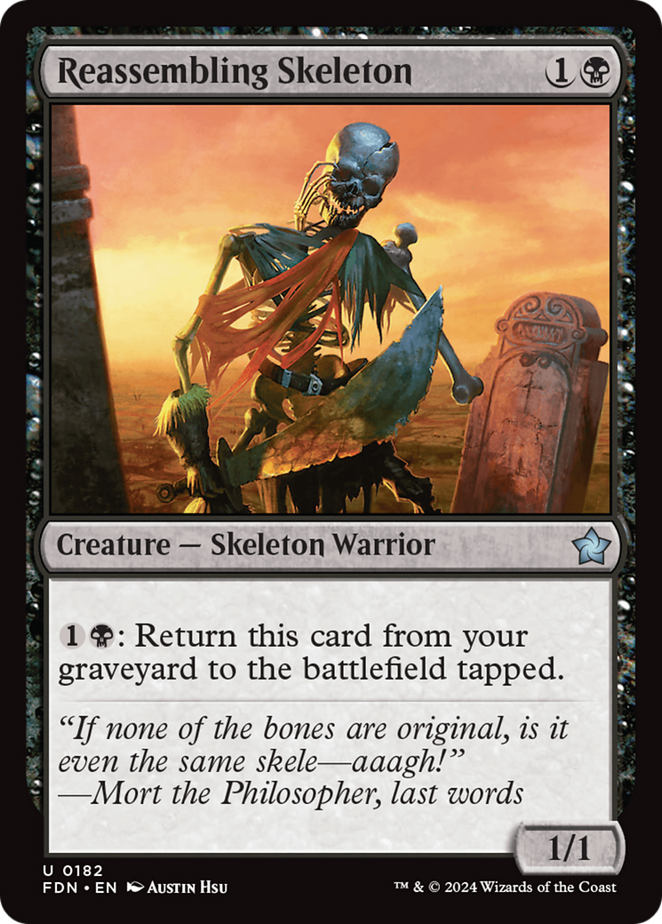 Reassembling Skeleton (FDN-182) [Foundations] MTG Single Wizards of the Coast