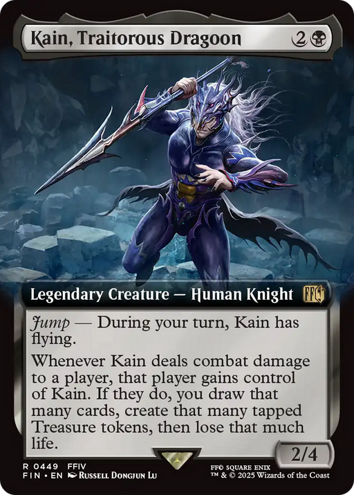 Kain, Traitorous Dragoon (FIN-449) [FINAL FANTASY] (Extended Art) MTG Single Wizards of the Coast