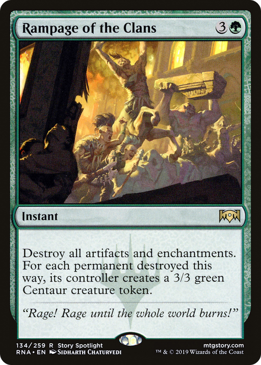 Rampage of the Clans (RNA-134) [Ravnica Allegiance] Foil MTG Single Wizards of the Coast