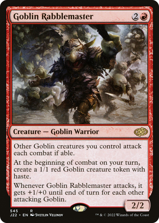 Goblin Rabblemaster (J22-545) [Jumpstart 2022] MTG Single Wizards of the Coast