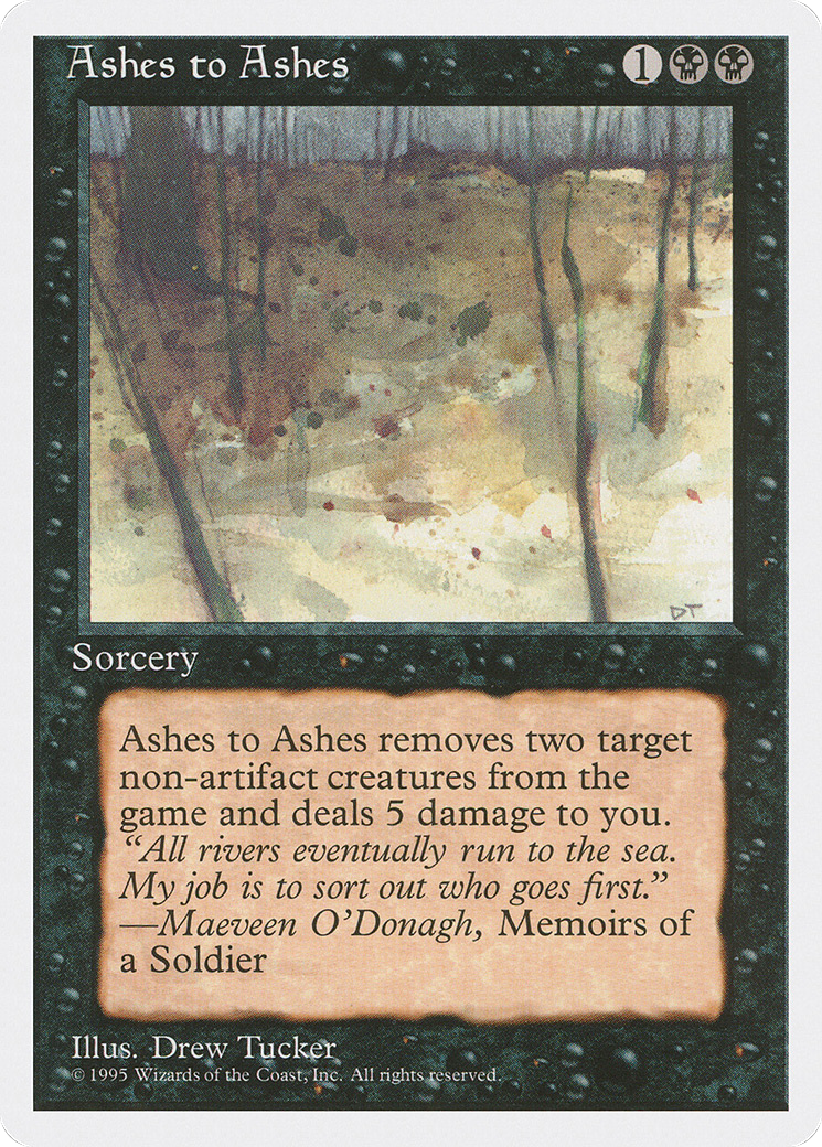 Ashes to Ashes (4ED-119) [Fourth Edition] MTG Single Wizards of the Coast