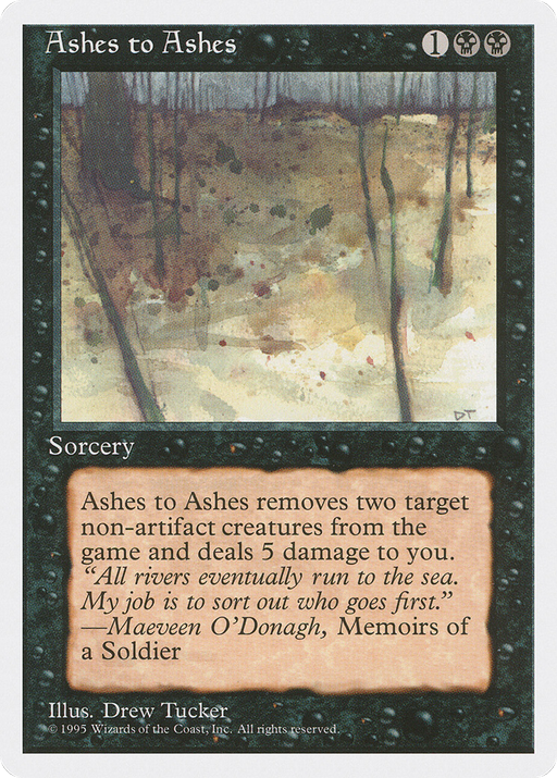 Ashes to Ashes (4ED-119) [Fourth Edition] MTG Single Wizards of the Coast