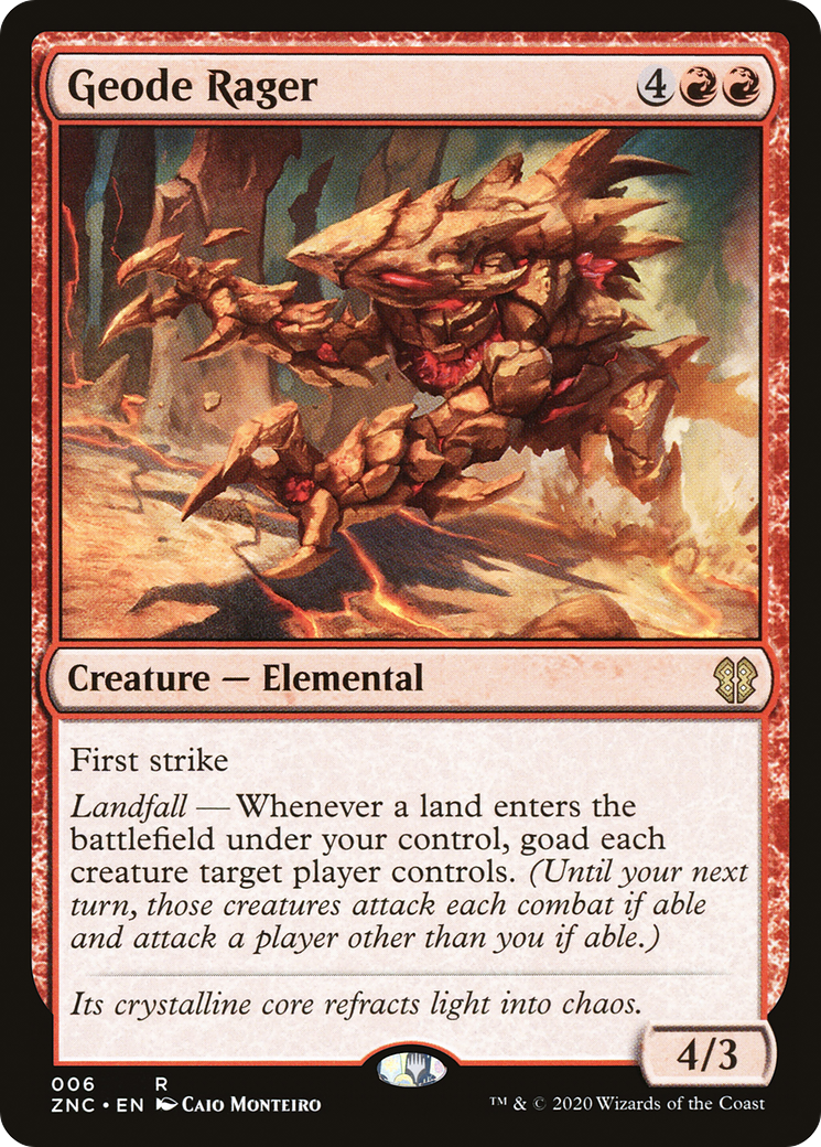 Geode Rager (ZNC-006) [Zendikar Rising Commander] MTG Single Wizards of the Coast