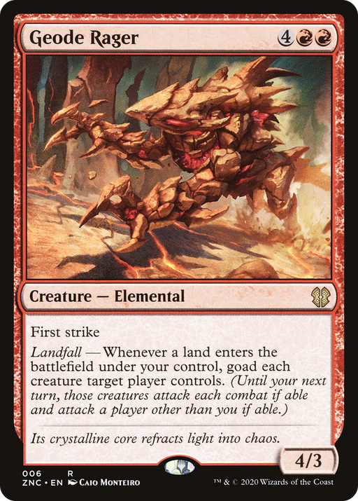 Geode Rager (ZNC-006) [Zendikar Rising Commander] MTG Single Wizards of the Coast