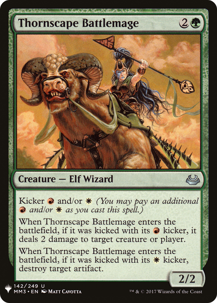 Thornscape Battlemage (LIST-MM3-142) [Mystery Booster] The List MTG Single Wizards of the Coast