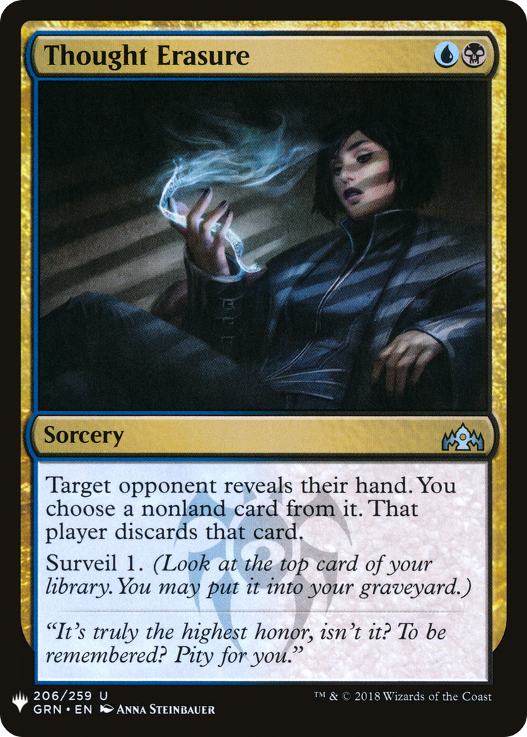Thought Erasure (LIST-GRN-206) [Mystery Booster] The List MTG Single Wizards of the Coast