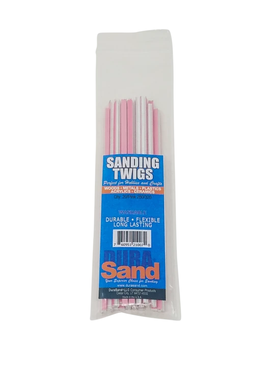 Durasand: Sanding Twigs 280/320 (Qty: 20/Pink) Basing Materials PM Hansen Ltd