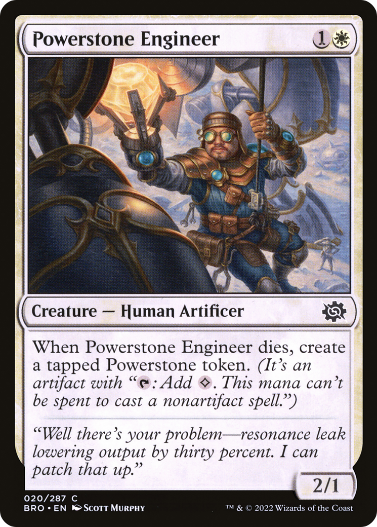 Powerstone Engineer (BRO-020) [The Brothers' War] Foil MTG Single Wizards of the Coast