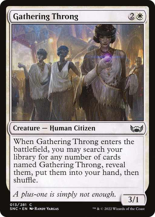 Gathering Throng (SNC-013) [Streets of New Capenna] MTG Single Wizards of the Coast