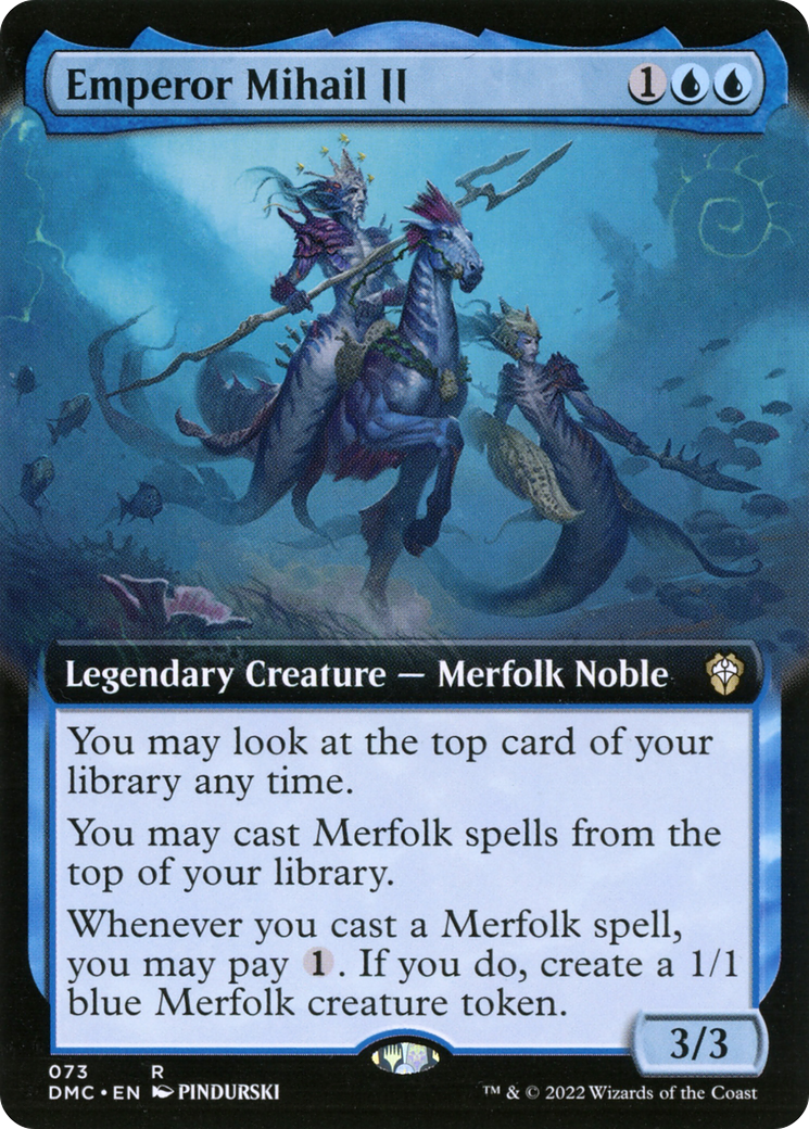 Emperor Mihail II (DMC-073) [Dominaria United Commander] (Extended Art) Foil MTG Single Wizards of the Coast