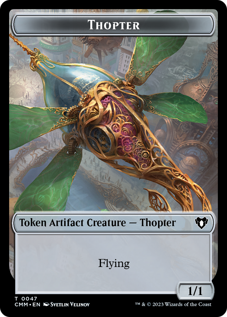 Thopter // Construct (0074) Double-Sided Token [Commander Masters Tokens] MTG Single Magic: The Gathering   