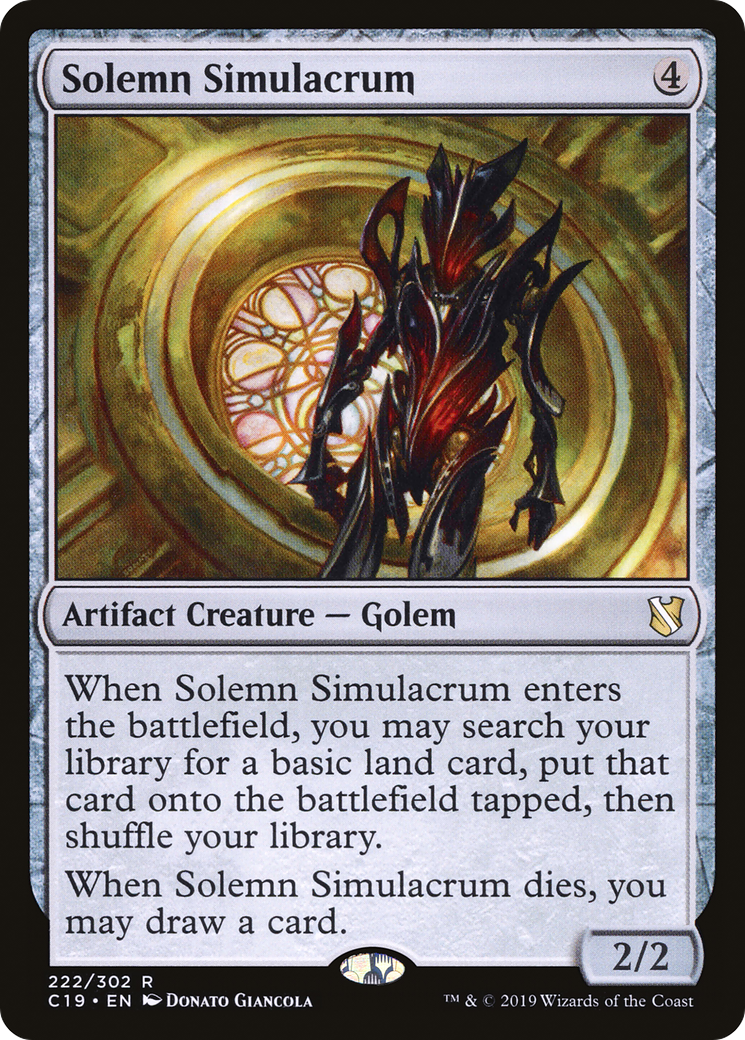 Solemn Simulacrum (C19-222) [Commander 2019] MTG Single Wizards of the Coast