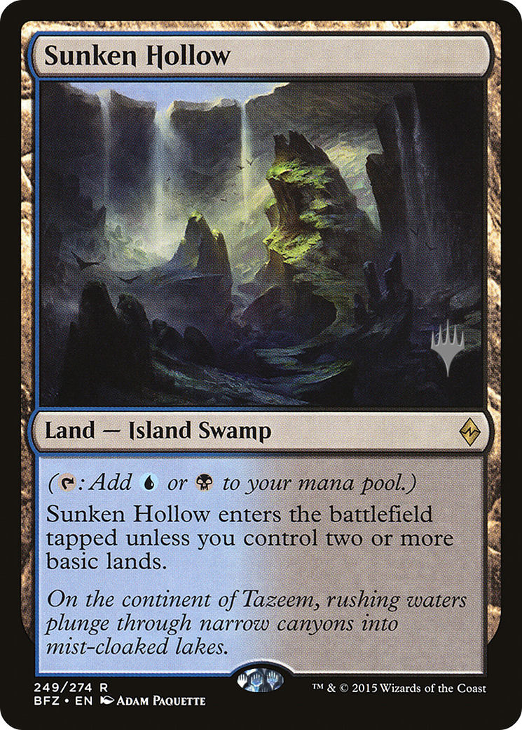 Sunken Hollow (PPKHM-) [Battle for Zendikar Promos] Foil MTG Single Wizards of the Coast