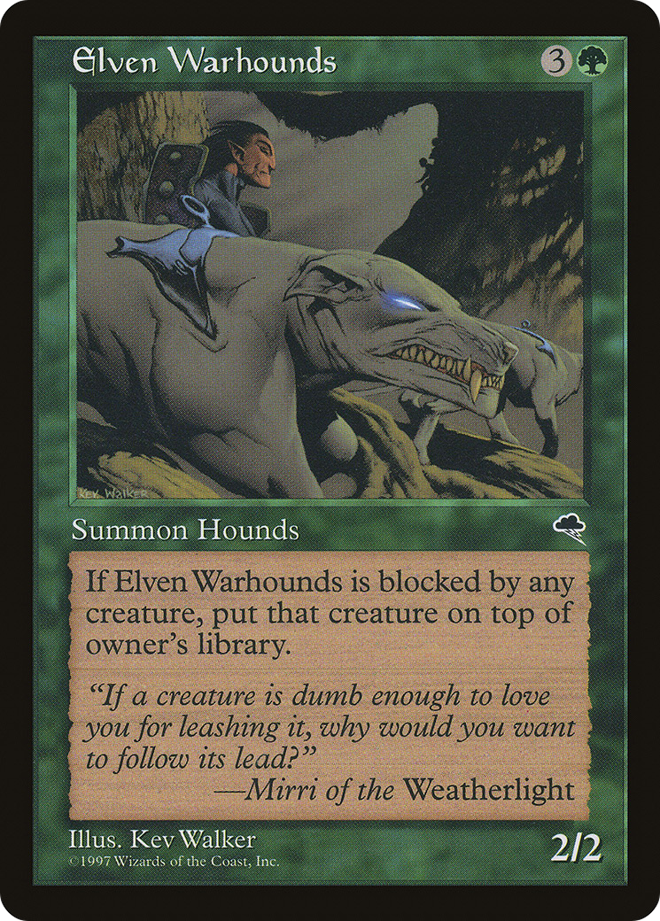 Elven Warhounds (TMP-225) [Tempest] MTG Single Wizards of the Coast