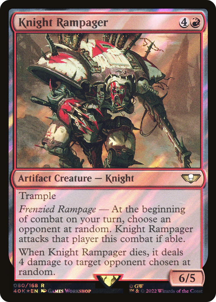 Knight Rampager (40K-80★) [Warhammer 40,000 Commander] Foil MTG Single Wizards of the Coast