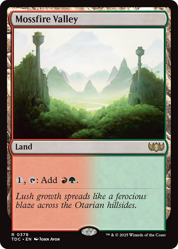 Mossfire Valley (TDC-378) [Commander: Tarkir: Dragonstorm] MTG Single Wizards of the Coast