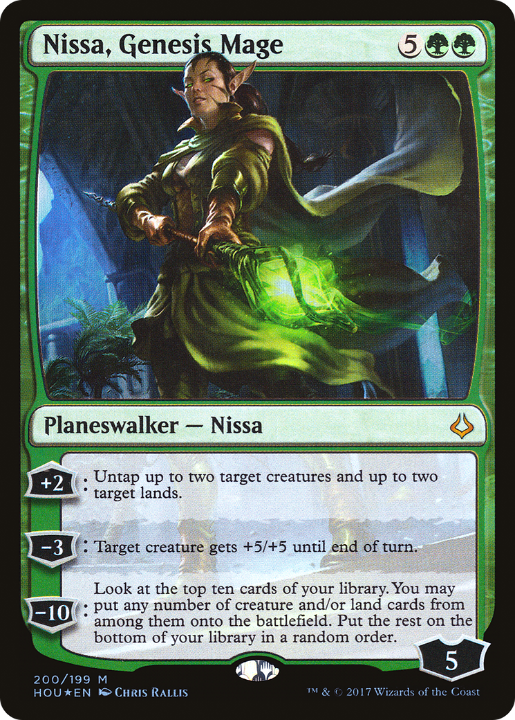 Nissa, Genesis Mage [Hour of Devastation] MTG Single Magic: The Gathering