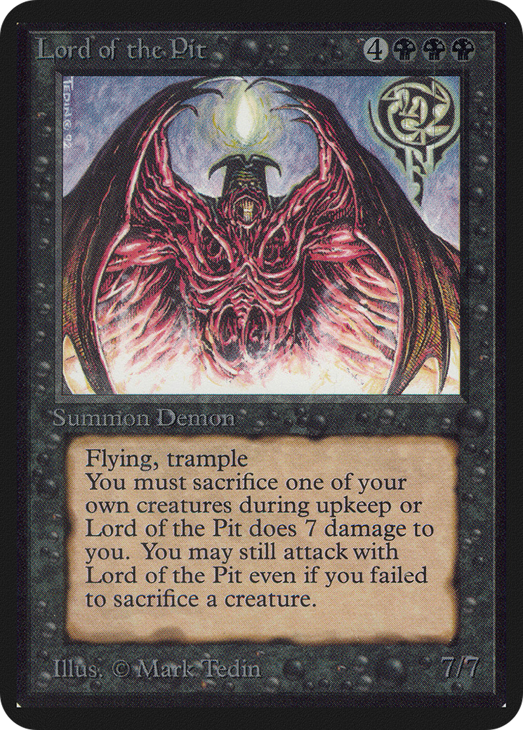 Lord of the Pit (LEA-) [Oldschool] Limited Edition Alpha MTG Single Wizards of the Coast