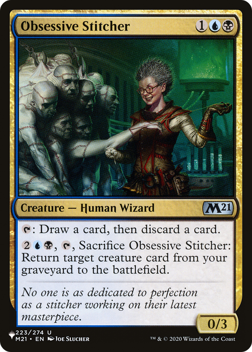 Obsessive Stitcher (LIST-M21-223) [Mystery Booster] The List MTG Single Wizards of the Coast