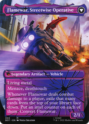 Flamewar, Brash Veteran (Shattered Glass) (BOT-024) [Transformers] (Borderless) MTG Single Wizards of the Coast