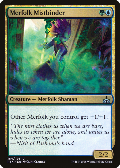 Merfolk Mistbinder (RIX-164) [Rivals of Ixalan] Foil MTG Single Wizards of the Coast
