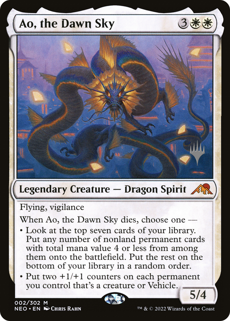 Ao, the Dawn Sky (PPNEO-002) [Kamigawa: Neon Dynasty Promos] MTG Single Wizards of the Coast