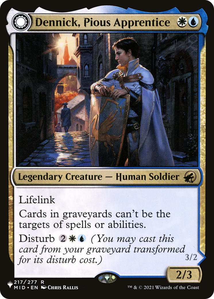 Dennick, Pious Apprentice // Dennick, Pious Apparition (LIST-MID-217) [Mystery Booster] The List MTG Single Wizards of the Coast