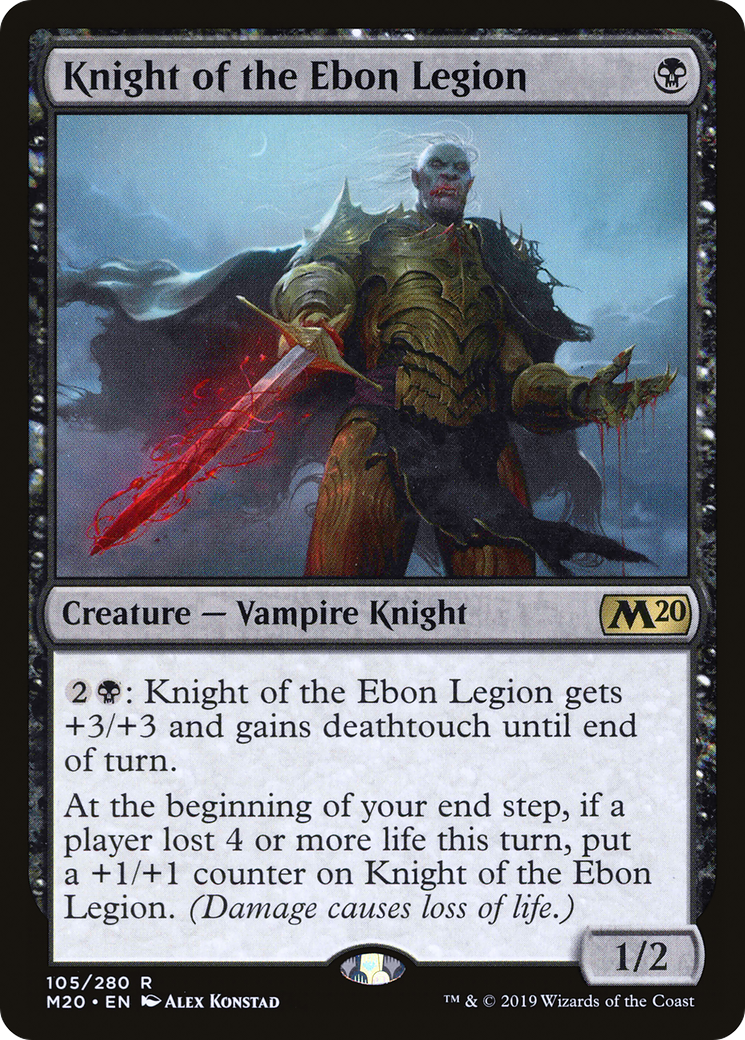 Knight of the Ebon Legion (M20-105) [Core Set 2020] Foil MTG Single Wizards of the Coast