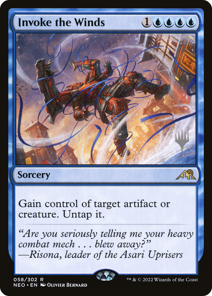 Invoke the Winds (PPNEO-58P) [Kamigawa: Neon Dynasty Promos] MTG Single Wizards of the Coast