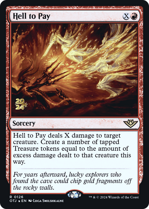 Hell to Pay (PRE-126) [Outlaws of Thunder Junction Promos] Foil MTG Single Wizards of the Coast