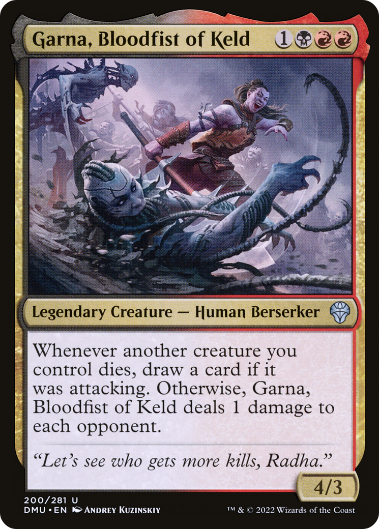 Garna, Bloodfist of Keld (DMU-200) [Dominaria United] Foil MTG Single Wizards of the Coast