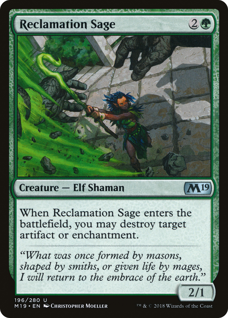 Reclamation Sage (M19-196) [Core Set 2019] MTG Single Wizards of the Coast