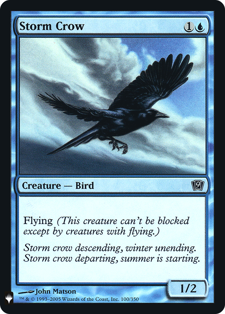 Storm Crow (LIST-9ED-100) [Mystery Booster] The List Foil MTG Single Wizards of the Coast