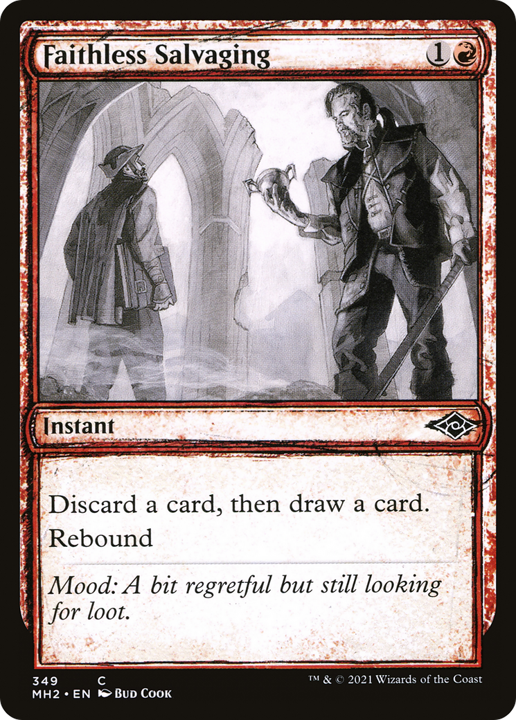 Faithless Salvaging (MH2-349) [Modern Horizons 2] (Showcase) Foil MTG Single Wizards of the Coast