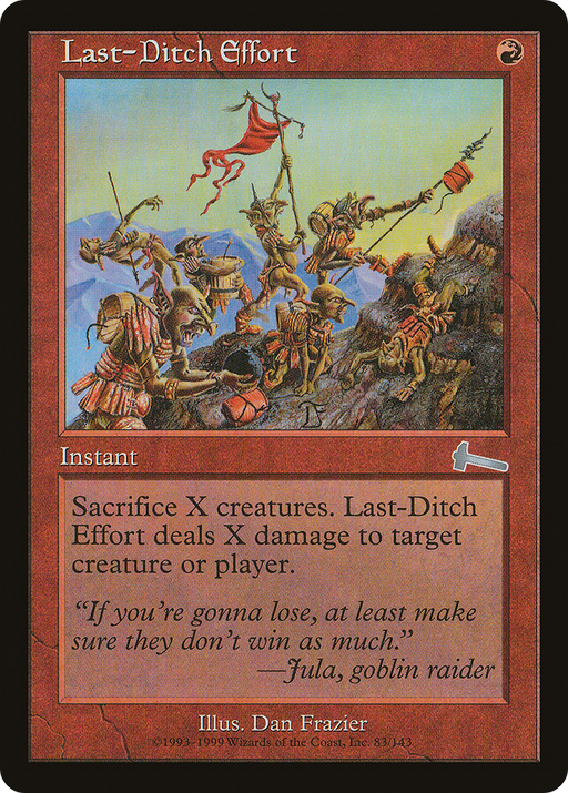 Last-Ditch Effort (ULG-083) [Urza's Legacy] Foil MTG Single Wizards of the Coast