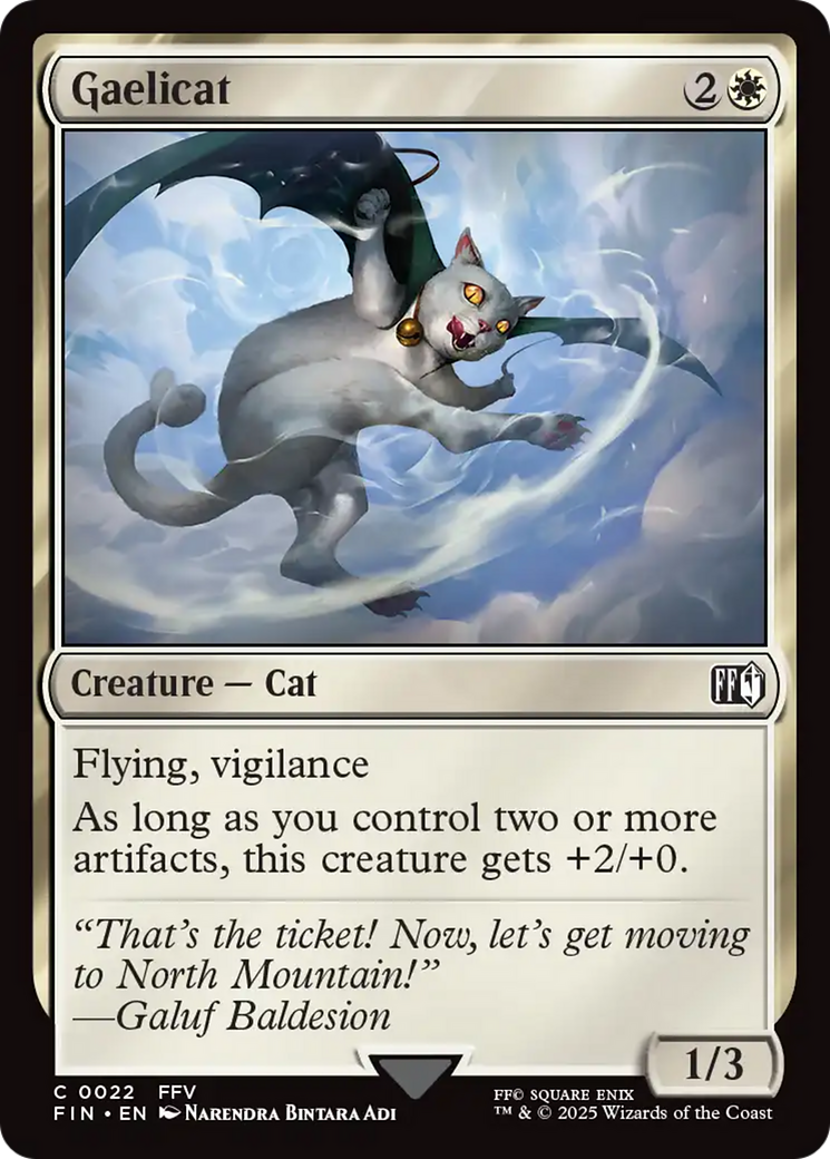 Gaelicat (FIN-022) [FINAL FANTASY] Foil MTG Single Wizards of the Coast