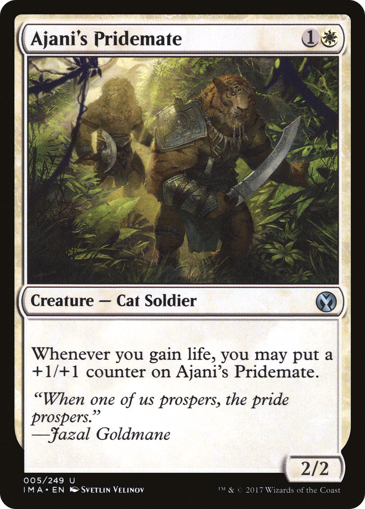 Ajani's Pridemate (IMA-005) [Iconic Masters] MTG Single Wizards of the Coast
