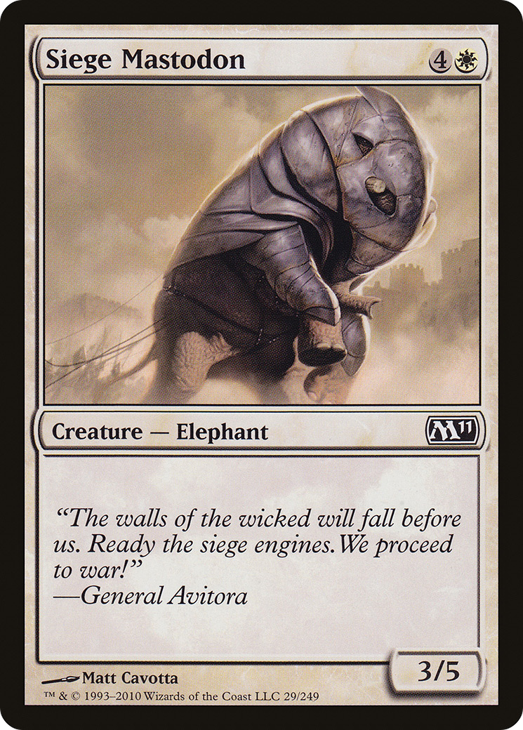 Siege Mastodon (M11-029) [Magic 2011] MTG Single Wizards of the Coast
