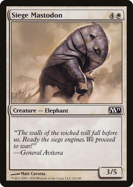 Siege Mastodon (M11-029) [Magic 2011] Foil MTG Single Wizards of the Coast