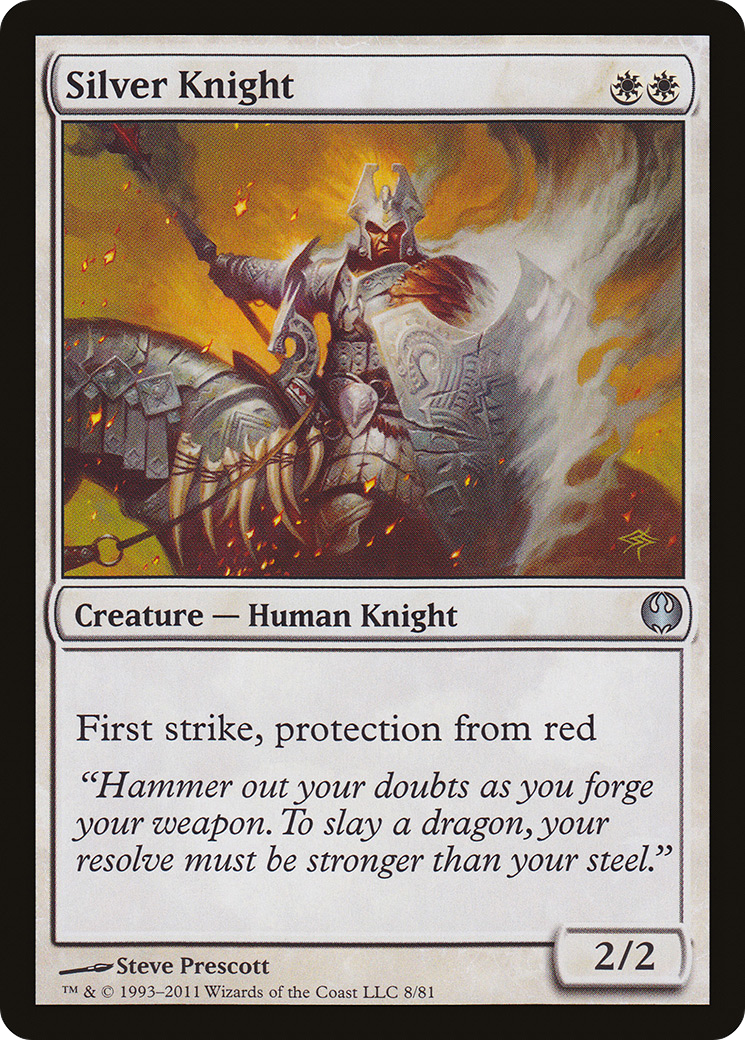 Silver Knight (DDG-008) [Misc] Duel Decks: Knights vs. Dragons MTG Single Wizards of the Coast