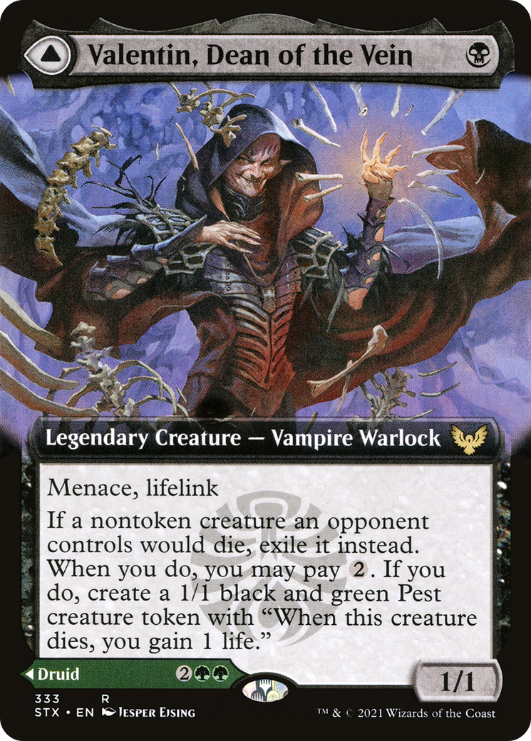 Valentin, Dean of the Vein (STX-333) [Strixhaven: School of Mages] (Extended Art) Foil MTG Single Wizards of the Coast