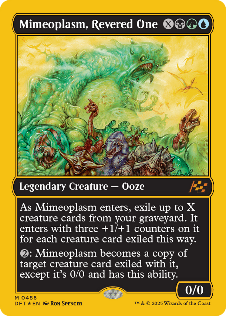 Mimeoplasm, Revered One (First-Place Foil) (DFT-486) [Aetherdrift] Foil MTG Single Wizards of the Coast