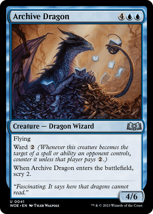 Archive Dragon (WOE-041) [Wilds of Eldraine] MTG Single Wizards of the Coast