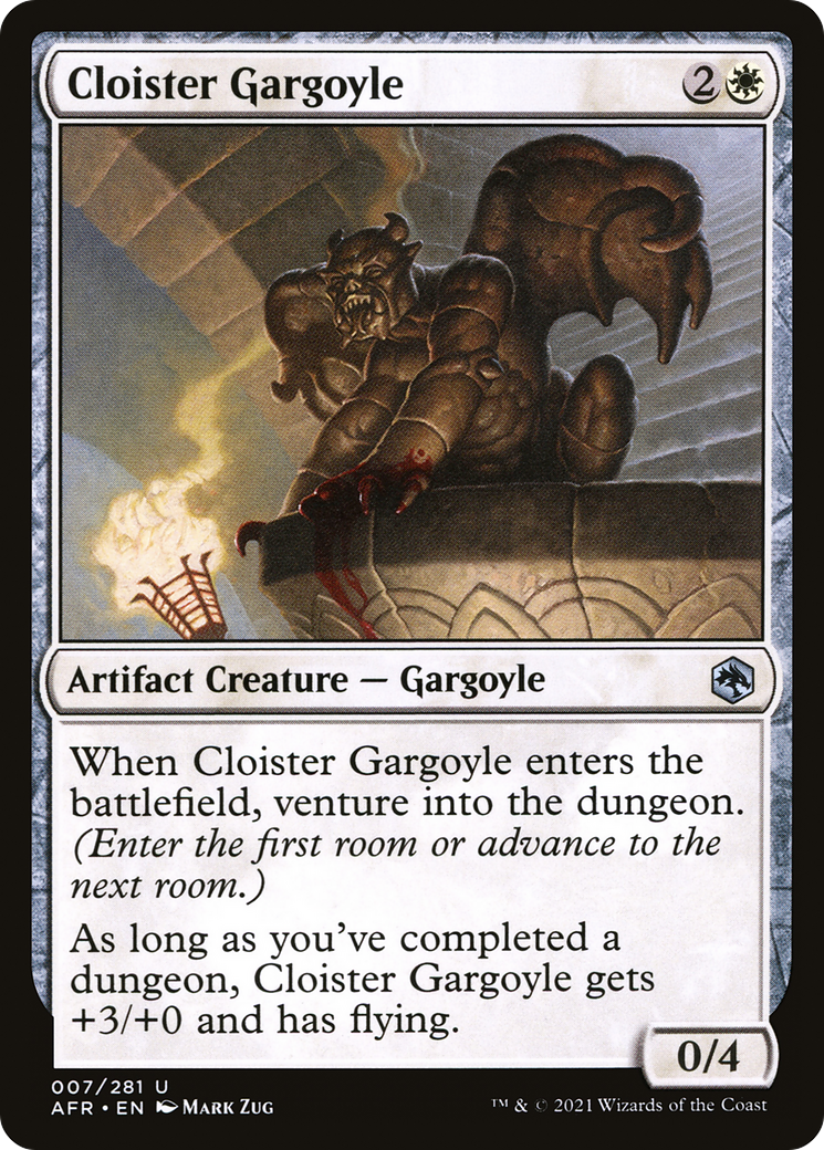 Cloister Gargoyle (AFR-007) [Adventures in the Forgotten Realms] Foil MTG Single Wizards of the Coast