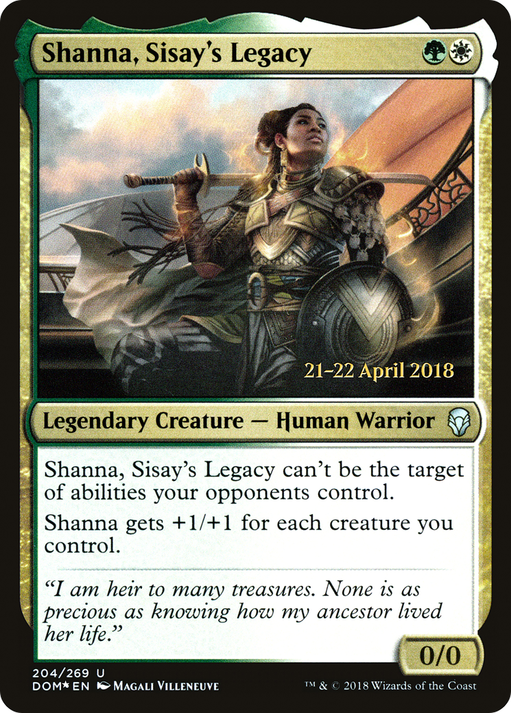 Shanna, Sisay's Legacy (PRE-204) [Dominaria Promos] Foil MTG Single Wizards of the Coast