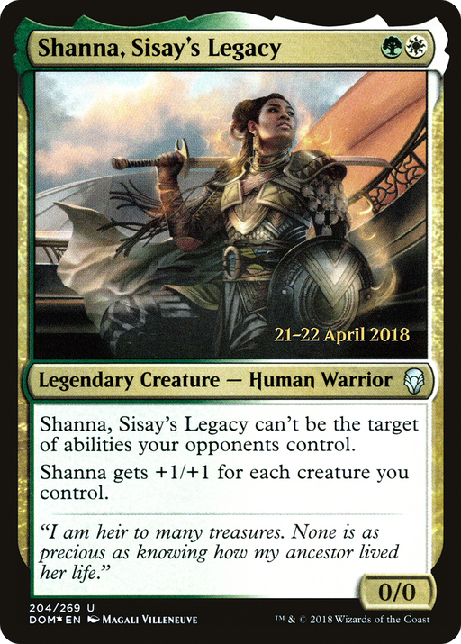 Shanna, Sisay's Legacy (PRE-204) [Dominaria Promos] Foil MTG Single Wizards of the Coast