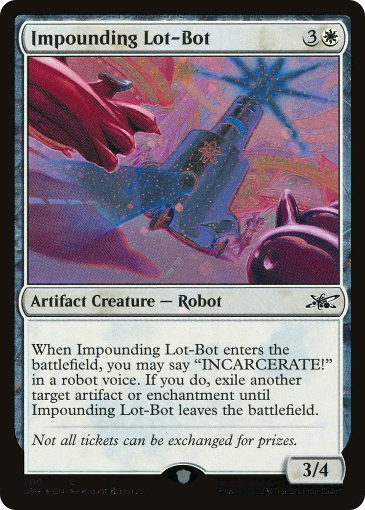 Impounding Lot-Bot (Galaxy Foil) (UNF-300) [Unfinity] Foil MTG Single Wizards of the Coast
