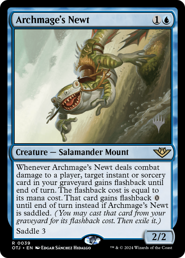 Archmage's Newt (PPOTJ-039) [Outlaws of Thunder Junction Promos] Foil MTG Single Wizards of the Coast