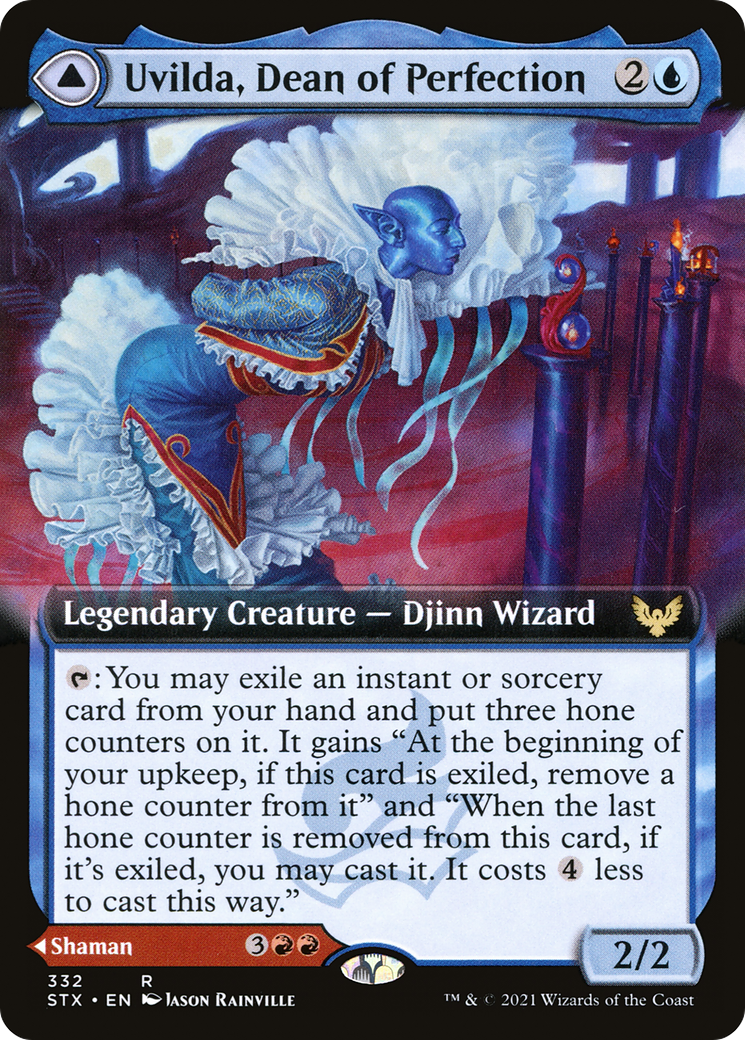 Uvilda, Dean of Perfection (STX-332) [Strixhaven: School of Mages] (Extended Art) MTG Single Wizards of the Coast